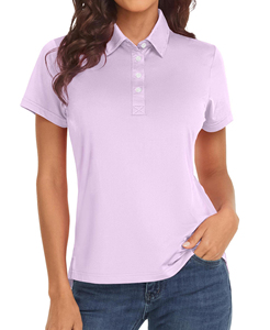 Camiseta de Golf para Mujer, Color Sólido, 100% Algodón, Secado Rápido, Transpirable, Antiarrugas, Estilo Casual, Marca Personalizada - Product Image 1