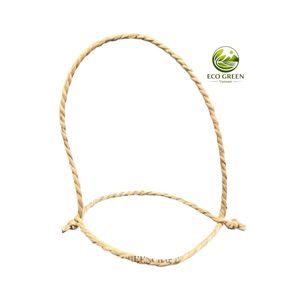 Custom Logo Handmade Bohemian Design Seagrass <b>Cup</b> Holder Wholesale Natural Woven Eco-Friendly <b>Reusable</b> Beverage Carrier Strap - Product Image 2