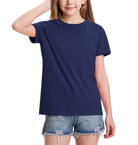 Uniforme Escolar para Niñas, Camiseta Morada de Manga Corta de Algodón Suave, Personalizable con Logotipo, Camisetas Básicas Lisas para Niños - Product Image 6