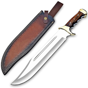 Cuchillo Bowie de Caza Duradero, Edición Especial, Acero Inoxidable con Funda de Cuero, Cuchillo de Supervivencia y Caza de Última Tendencia - Product Image 3