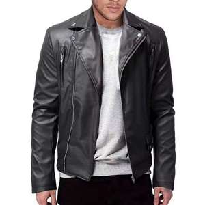Stylish Winter Men's Coated Woven <b>Sheep</b> <b>Skin</b> <b>Jacket</b> Stand Collar Front Logo Custom Color Waterproof Windproof Breathable Outdoor - Product Image 1