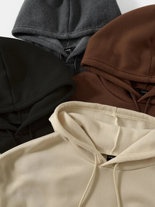 <b>Pullover</b> <b>Men</b> Color Blocking Hoodie Regular Fit Casual Knitted Sweatshirt With Pocket Autumn Wear - Product Image 2