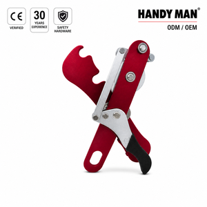 Descenteur de sécurité auto-freinant en aluminium anodisé certifié CE EN341 HM A906 anti-panique, 368g pour l'escalade, corde de 9 à 12 mm - Product Image 1