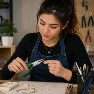 Pince à bec long professionnel en acier inoxydable, pince de précision pour la fabrication de bijoux, poignée antidérapante, outil à main, logo personnalisé OEM - Product Image 5