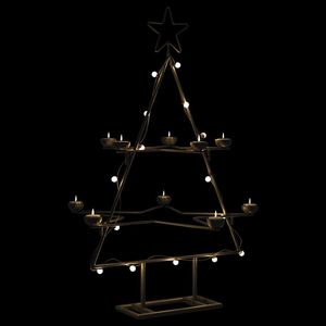 Sapin de Noël pliable en métal de 30 pouces, décorations de Noël en acier noir thermolaqué - Product Image 1