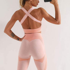 Conjunto Deportivo para Mujer, Ropa para Correr, Yoga, Leggings de Manga Larga, Bra Deportivo, Sin Costuras, Alta Elasticidad, para Gimnasio y Entrenamiento - Product Image 6