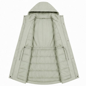 Chaqueta Parka de Invierno para Mujer OEM ODM con Capucha Desmontable, Material Transpirable e Impermeable y Logotipo Personalizado - Product Image 6