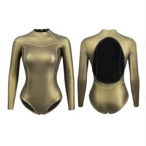 Traje de Neopreno de Cuerpo Entero de 3mm para Mujer, para Snorkel, Surf y Natación, Manga Larga, Invierno, Cálido, con Cierre Trasero - Product Image 2