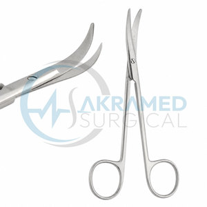 Tijeras Quirúrgicas Curvas Fomon de Alta Calidad, Certificadas por la CE, de Acero Inoxidable, Instrumento de Disección para Cirugía General - Product Image 1