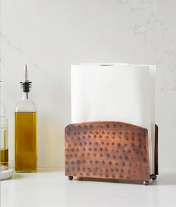 Support à serviettes en cuivre martelé antique, qualité supérieure, article élégant pour la maison, la cuisine et l'hôtellerie - Product Image 3