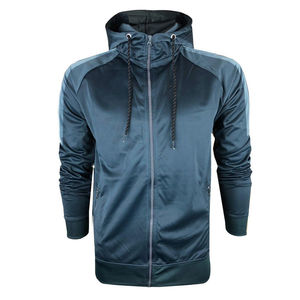 Ensemble de survêtements personnalisés avec logo pour hommes – Blouson coupe-vent et pantalon de survêtement zippé intégral pour hommes - Product Image 2