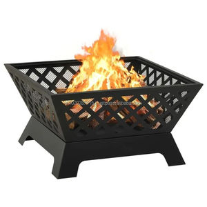 Fogata de hierro geométrica moderna con estilo contemporáneo adecuada para fiestas en el patio trasero y elegantes reuniones al aire libre - Product Image 6
