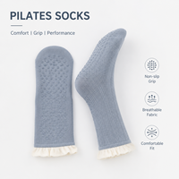 Chaussettes de Pilates antidérapantes à bout ouvert, respirantes et extensibles pour le yoga, la barre, la danse et l'entraînement, pour femmes, couleur et logo personnalisés, fournisseur OEM ODM