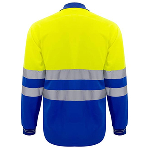 Camiseta Polo de Manga Larga de Alta Visibilidad para Hombre, Reflectante, de Poliéster, para Seguridad, Construcción, Carreteras, Trabajo Industrial - Product Image 6