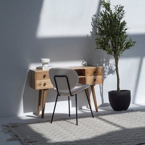 Mesa Consola de Escritorio Vandana Lunaris Nimbus, Mueble de Acento Moderno y Minimalista de Madera Sólida - Product Image 3