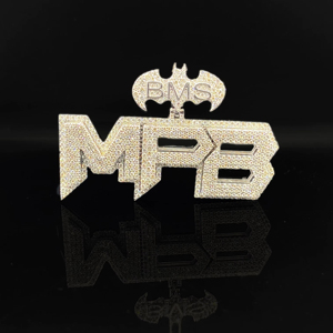 จี้ฮิปฮอปเงินแท้ 925 ชุบทองคำสีกุหลาบ ประดับโมอิสซาไนต์แท้ 3 กะรัต ปราศจากนิกเกิลและสารตะกั่ว เหมาะสำหรับผู้ชายและผู้หญิง สวมใส่ในงานปาร์ตี้ - Product Image 1