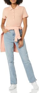 T-shirt décontracté en jersey tricoté respirant à manches courtes de couleur unie pour femme - Product Image 5