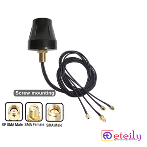 เสาอากาศ ETEILY แบบติดตั้งด้วยสกรู รูปทรงถ้วย รองรับ GPS/GLONASS/GSM  ขั้ว RHCP วัสดุ ABS พร้อมหัวต่อ 3*SMA ตัวผู้ สำหรับใช้งานภายนอกอาคาร - Product Image 3