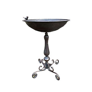 Birdbaths de metal para decoraciones de jardín Birdbath con soporte de India Direct Factory Export Quality Hecho a mano al aire libre - Product Image 5