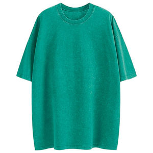 T-shirts décontractés d'été pour femmes, vente en gros, couleur unie, manches courtes, col rond, 100% coton, tissu tricoté, prix bas, OEM - Product Image 1
