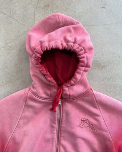 Custom Vintage Cropped Zip Hoodie Adjustable Hem Zipper Hoodie Heavyweight Acid Wash Sun Faded Crop Hoodies For Men Women - Product Image 3