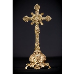 Premium Decorative Brass Cross For Home <b>Wall</b> Hanging Religious Christian Spiritual Interior Decoration Use - Product Image 2