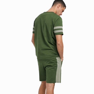 Conjunto de Pantalones Cortos para Hombre, Servicio OEM, Color Azul Personalizado, Conjunto de Dos Piezas de Algodón, Conjunto de Verano en Oferta - Product Image 4