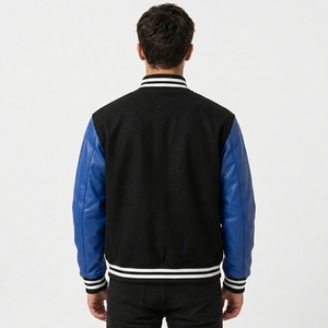 High Quality Men's Fashionable <b>Canvas</b> High Street Varsity <b>Jacket</b> OEM Customized Full Sleeves College Best Design Varsity <b>Jacket</b> - Product Image 2