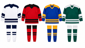 Ensemble d'uniformes de hockey sur glace personnalisés, maillot et chaussettes, 100% polyester, sublimé, séchage rapide, unisexe, adulte, faible MOQ, vente en gros - Product Image 2