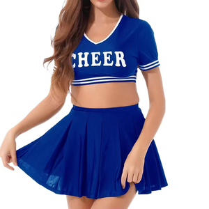 Uniforme de cheerleading pour adultes, haute qualité, logo personnalisé, tailles variées, tissu polyester, vente en gros, couleurs personnalisées OEM, pour la danse et le cheerleading - Product Image 6