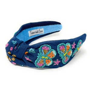 Serre-tête brodé fait main pour femmes et filles, perles de rocaille et perles de verre de haute qualité, style festif, vente en gros directe d'Inde - Product Image 2