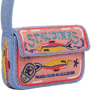 Sac à main élégant et luxueux fait main en perles de verre multicolores et coton, pour femmes et filles, et sacs de rangement multi-usages - Product Image 1