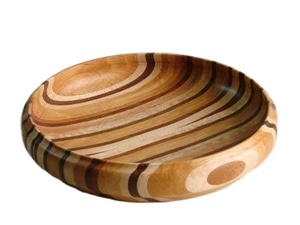 TIEMPO PERFECTO ARTESANÍA VERSÁTIL Tazón de masa de madera Hecho a mano para frutas o ensaladas Vintage Casa de campo rústica de alta calidad - Product Image 5