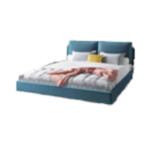 ชุดเครื่องนอนเตียงคู่ผ้าสีเทา,โครงเตียง - Product Image 1