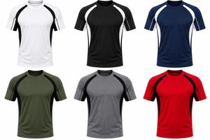 Men's 300 GSM White Black <b>Raglan</b> Sleeve O-Neck T-Shirt Regular Fit Quick Dry Knitted Polyester/Cotton Jersey Blank Design - Product Image 6