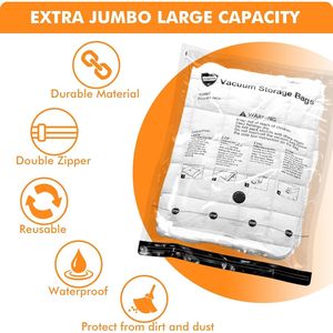 ถุงเก็บของสูญญากาศสำหรับประหยัดพื้นที่ ถุงซีลสำหรับเสื้อผ้า ผ้าห่ม ผ้านวม และหมอน กระเป๋าเดินทาง แพ็ค 10 ชิ้น - Product Image 3
