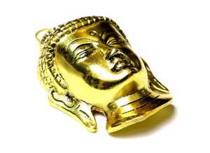 Estatua de Cabeza de Buda de Latón Antiguo, Artesanía Metálica Moderna Hecha a Mano, Tema Cultural, Decoración Artística Duradera para el Hogar, Adorno de Mesa - Product Image 4