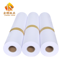 Rollo de Papel para Plotter de Dibujo de Inyección de Tinta Azul y Blanco de 70g 80g 24 Pulgadas 36 Pulgadas / Papel Bond para Ingeniería