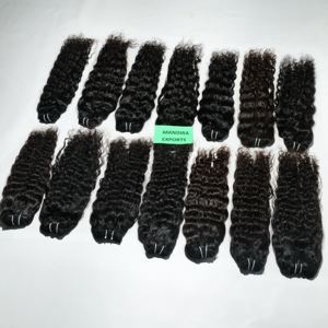 Extensions de cheveux humains bouclés crépus 100% Remy indiens, trames doubles à la machine, cuticules brutes alignées, vente en gros - Product Image 5