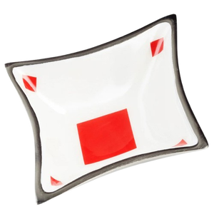 Novedad: Bandeja Decorativa de Aluminio con Forma Única, Esmaltada en Blanco y Rojo, para Decoración del Hogar - Product Image 1