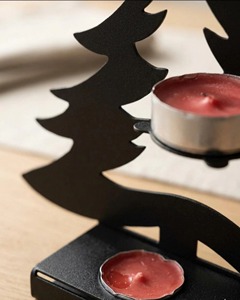 Modern Black Metal Candle Holder Christmas <b>Tree</b> Design Perfect for Holiday Table Styling and Cozy Home Ambience From India - Product Image 6