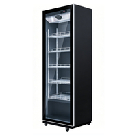 Vitrine réfrigérée verticale à porte simple, refroidie par air, pour boissons, usage commercial
