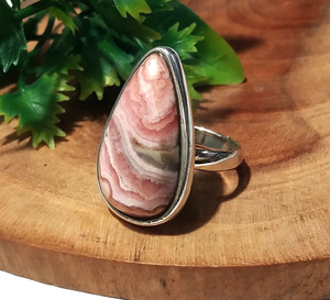 Natural Rhodochrosite <b>Ring</b> 925 Sterling <b>Silver</b> Handmade Gemstone <b>Ring</b> <b>Adjustable</b> Statement <b>Ring</b> for Women Wholesale Jewelry Gift - Product Image 6