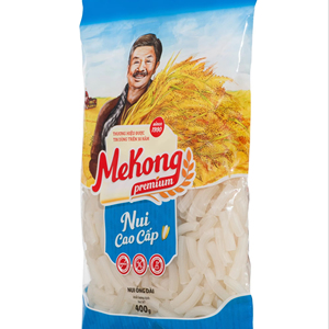 Pasta Sedani Rigati de Arroz Blanco Premium 400g Sin Gluten Sin Azúcar Bajo en Sodio Sin Borax Fabricante OEM ODM de Vietnam - Product Image 1