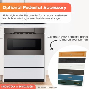 เตาอบไมโครเวฟแบบลิ้นชัก ขนาด 24 นิ้ว 1.2 คิว 950 วัตต์ แผงควบคุมแบบซ่อนพร้อมจอแสดงผลดิจิตอล LCD - Product Image 4