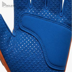 Custom Heavy Duty High Visibility Latex Coated Work Gloves Non-Slip Sandy Crinkle Latex Palm <b>Leather</b> <b>Cuff</b> Patch Elastic <b>Wrist</b> - Product Image 5