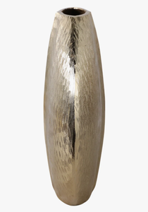 Modern Round Metal <b>Decorative</b> <b>Vase</b> - Handcrafted Textured Globe Flower Pot for Living Room Tabletop and Home Decor - Product Image 2