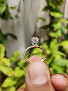 3 CT Oval Lab Created <b>Diamond</b> Engagement <b>Ring</b> Oval Cut Lab Grown <b>Diamond</b> <b>Ring</b> Solitaire <b>Diamond</b> <b>Ring</b> Yellow Gold <b>Diamond</b> <b>Ring</b> - Product Image 3