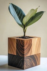 Support de Plantes Carré en Bois Fait Main – Lot Moderne Minimaliste Écologique – Qualité Supérieure pour Anniversaires et Mariages – Vente en Gros Direct Usine - Product Image 3