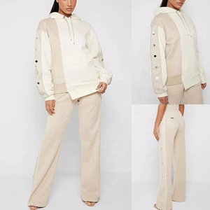Femmes à capuche pantalon set Crop Top Deux Pièces À Capuchon de Survêtement de Femmes - Product Image 4